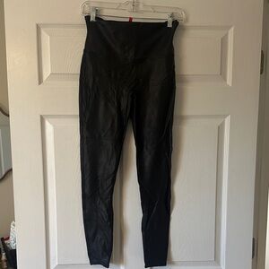 SPANX Shiny Black Leggings